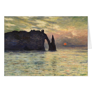Die Klippe Etretat, Sonnenuntergang von Claude Mon
