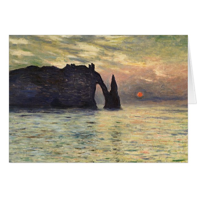 Die Klippe Etretat, Sonnenuntergang von Claude Mon (Vorderseite (Horizontal))