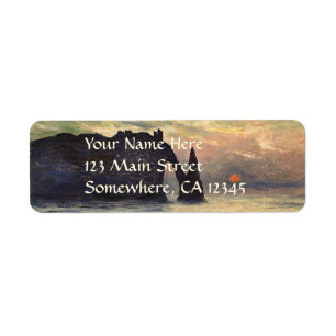 Die Klippe Etretat, Sonnenuntergang von Claude Mon