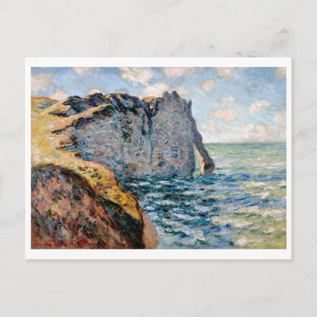 Die Klippe vom Aval, Monet Postkarte (Vorderseite)
