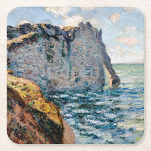 Die Klippe vom Aval, Monet Rechteckiger Pappuntersetzer