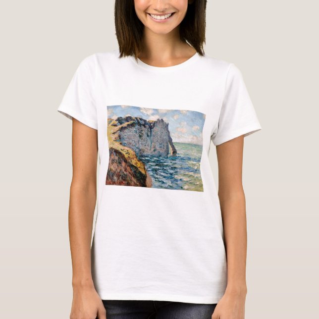 Die Klippe vom Aval, Monet T-Shirt (Vorderseite)