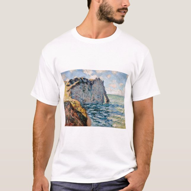 Die Klippe vom Aval, Monet T-Shirt (Vorderseite)