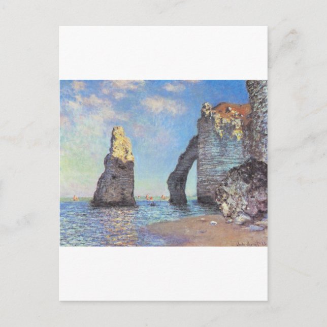 Die Klippen von Etretat - Claude Monet Postkarte (Vorderseite)