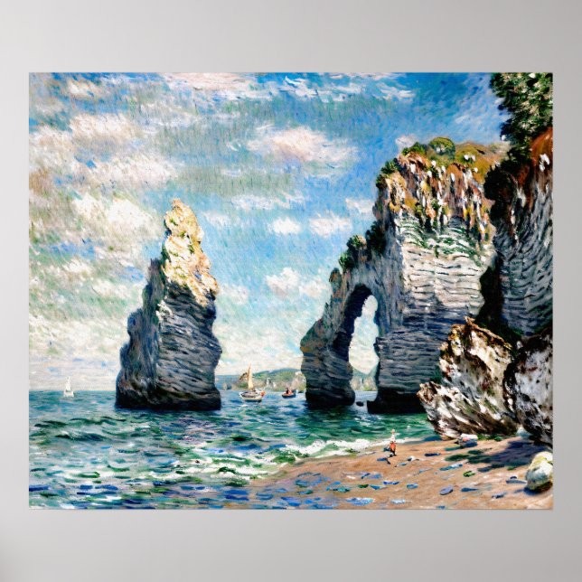 Die Klippen von Étretat Poster (Vorne)