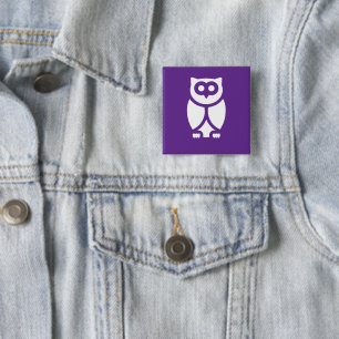 Die kluge Eule Button