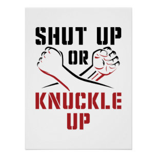 Die Knuckle-Boxbox muss aufgeschlossen oder geknac Poster