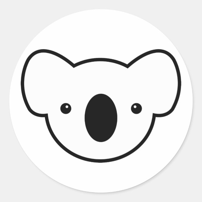 Die Koala Runder Aufkleber (Vorderseite)