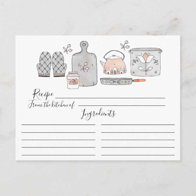 Die Kochkarte aufbewahren Postkarte (Vorderseite)