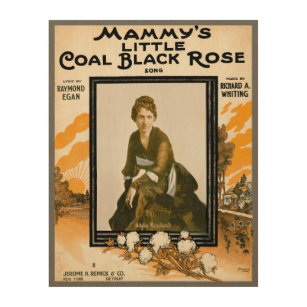 Die Kohlen-Schwarz-Rose des Mammys wenig Holzwanddeko