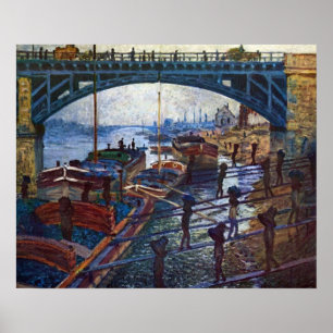 Die Kohlenmänner von Claude Monet Poster
