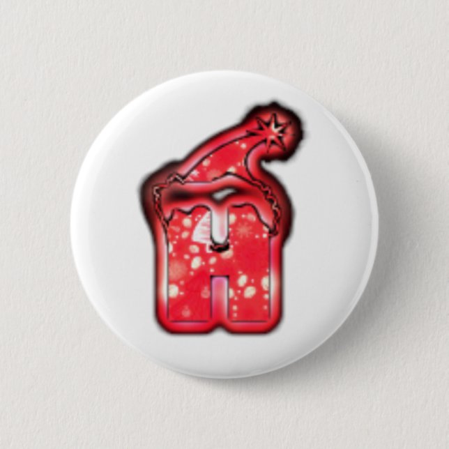 Die Kollektion Moderne Weihnachtsmannmütze. Button (Vorderseite)