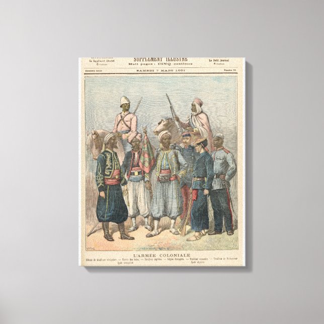 Die koloniale Armee Leinwanddruck (Vorderseite)