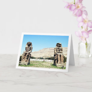 Die Kolosse von Memnon, Luxor, Ägypten Karte