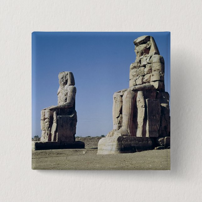 Die Kolosse von Memnon, Statuen von Amenhotep Button (Vorderseite)