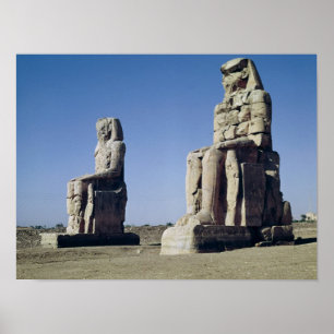 Die Kolosse von Memnon, Statuen von Amenhotep Poster