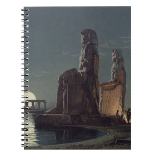 Die Kolosse von Memnon, Thebes, einer von 24 Notizblock