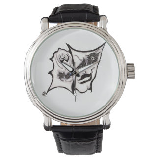Die Komödie von Tragedy Art Wrist Watch Armbanduhr