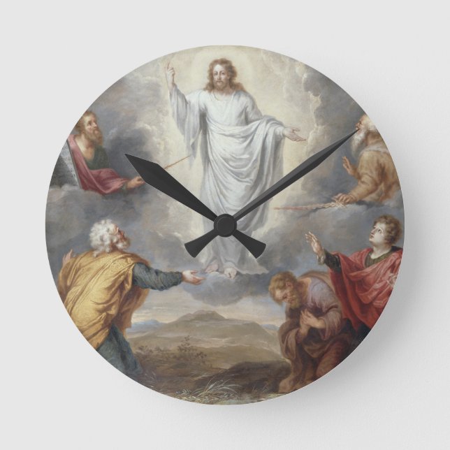 Die Konfiguration (Öl auf Kupfer) Runde Wanduhr (Vorderseite)
