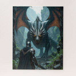Die Konfrontation Ritter vs Drache Puzzle