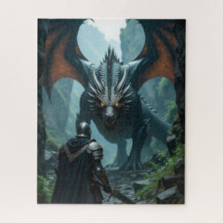 Die Konfrontation Ritter vs Drache Puzzle