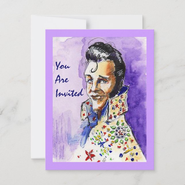 DIE KÖNIG INVITES FUN KARAOKE PARTY ~ EINLADUNG (Vorderseite)