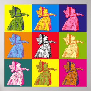 Die Königin der Herz-Pop-Kunst Poster