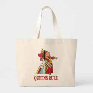 DIE KÖNIGIN DER HERZEN ERKLÄRT QUEENS-REGEL JUMBO STOFFBEUTEL