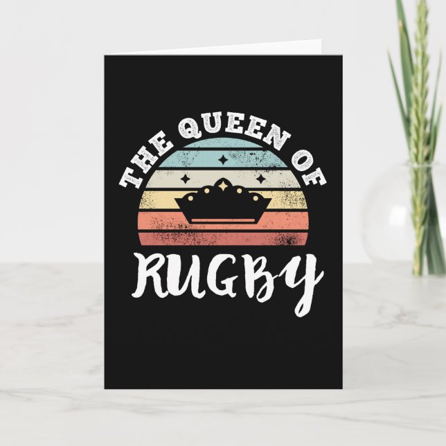Die Königin der Muttertagsgeschenke von Rugby Karte (Vorderseite)