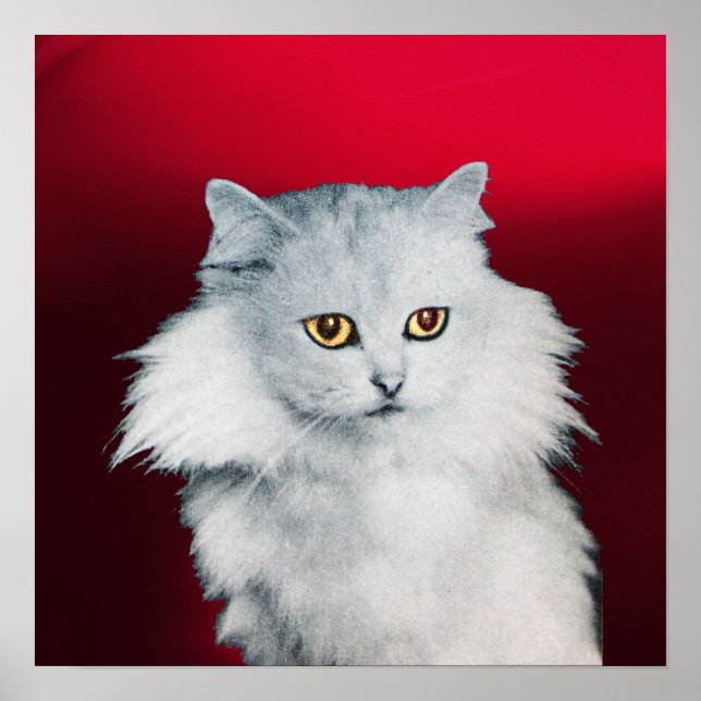 DIE KÖNIGIN DER WEISSEN KATZEN, DER Rote Burgund Poster (Vorne)