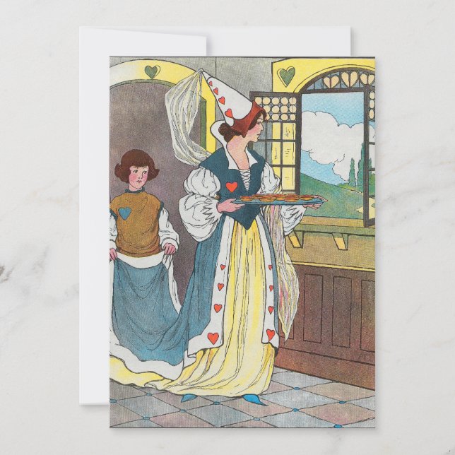 Die Königin des Herzens, sie hat ein paar Kuchen g Einladung (Vorderseite)