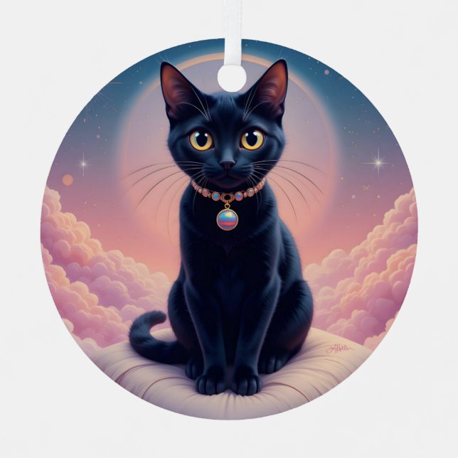 Die Königin des Schwarzen Katapults Ornament Aus Metall (Vorderseite)