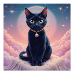 Die Königin des schwarzen Katzenhimmels Fotodruck