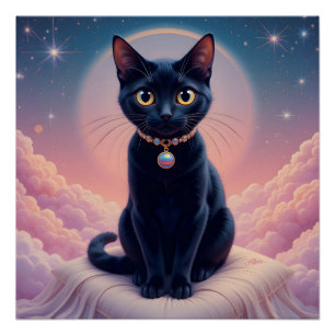 Die Königin des schwarzen Katzenhimmels Poster