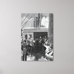 Die Königin, die Abdul Aziz investiert Leinwanddruck