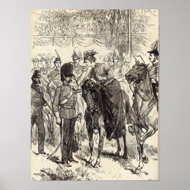 Die Königin, die Victoria Crosses verteilt Poster (Vorne)