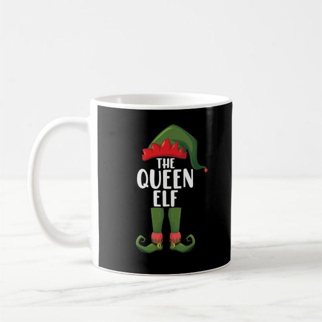 Die Königin Elf passt Weihnachtsfrauen zu Familie Kaffeetasse (Links)