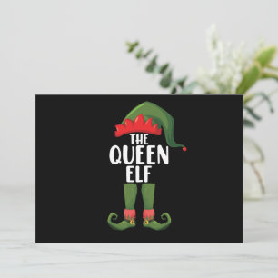 Die Königin-Elfe passende Familie Weihnachten Frau Einladung