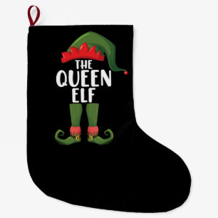 Die Königin-Elfe passende Familie Weihnachten Frau Großer Weihnachtsstrumpf