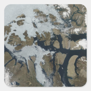 Die Königin-Elisabeth-Inseln Quadratischer Aufkleber