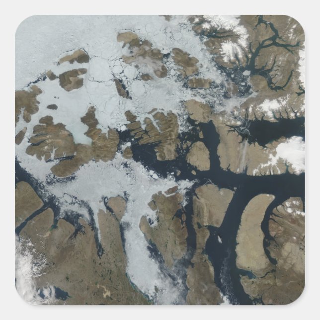 Die Königin-Elisabeth-Inseln Quadratischer Aufkleber (Vorderseite)