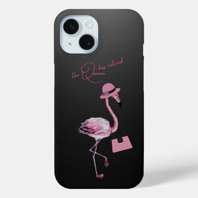 Die Königin hat den klassischen Chic Pink Flamingo Case-Mate iPhone Hülle (Rückseite)