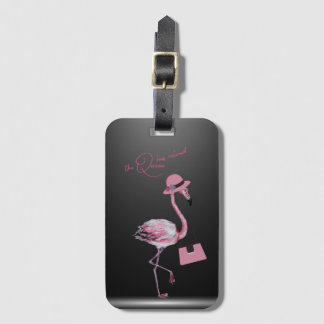 Die Königin hat den klassischen Chic Pink Flamingo Gepäckanhänger