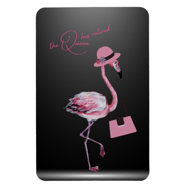 Die Königin hat den klassischen Chic Pink Flamingo Magnet (Vertikal)