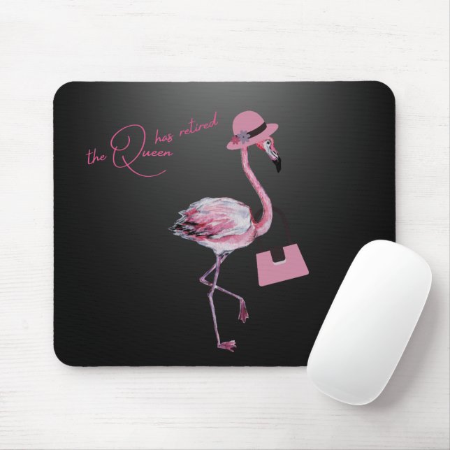 Die Königin hat den klassischen Chic Pink Flamingo Mousepad (Mit Mouse)