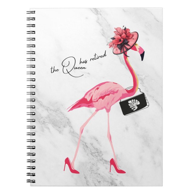 Die Königin hat den klassischen Chic Pink Flamingo Notizblock (Vorderseite)