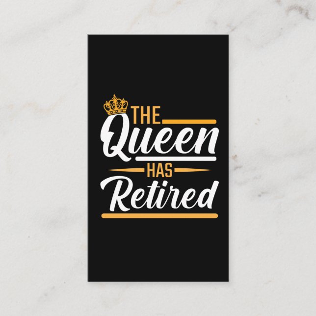 Die Königin hat einen weiblichen Familienpensionär Visitenkarte (Vorderseite)