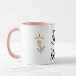 Die Königin hat sich mit Rose und Krone zurückgezo Tasse