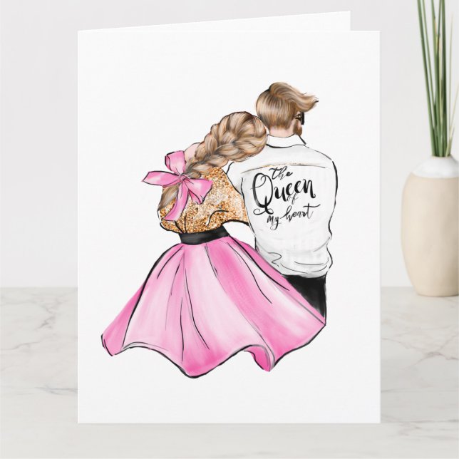 Die Königin meines Herzvalentiner-Tagespaares in d Karte (Vorderseite)