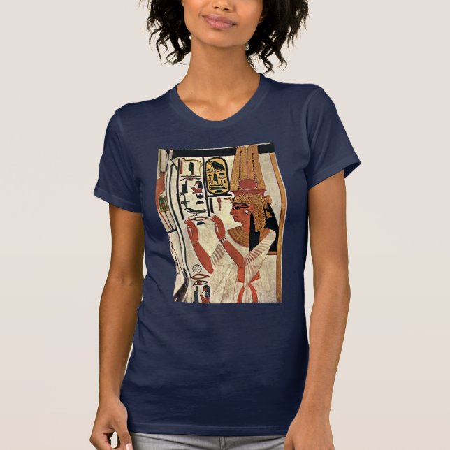 Die Königin Nefertari in der Gebets-Position durch T-Shirt (Vorderseite)